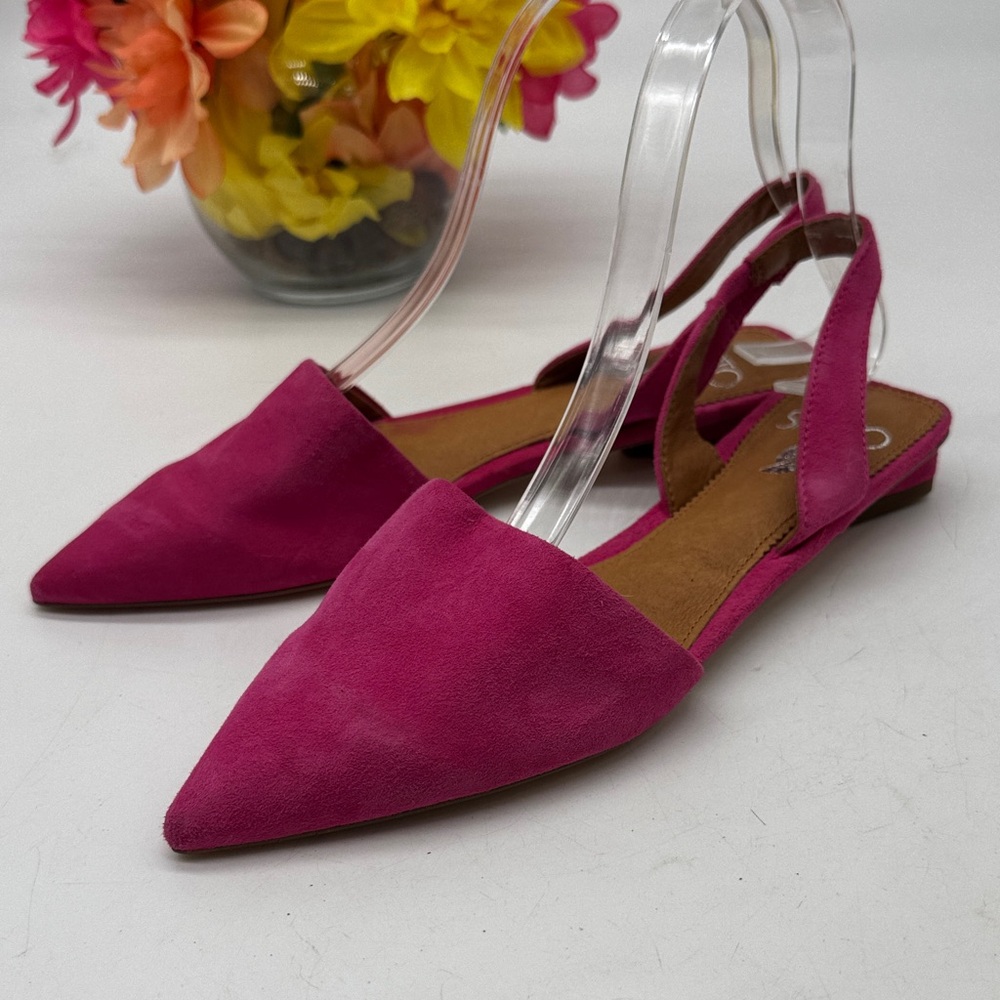 Franco sarto Elegant Pink Women's Slingback Flats size 6 BFL9280E